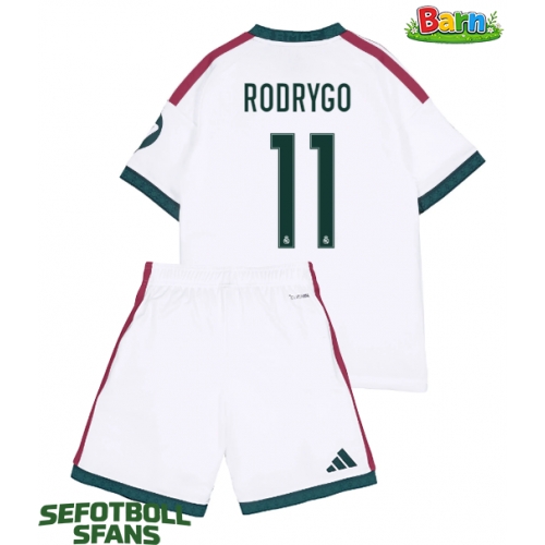 Real Madrid Rodrygo Goes #11 Hemmaställ Barn 2026-27 Kortärmad (+ Korta byxor)